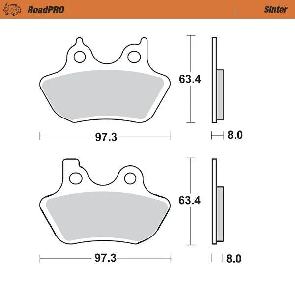 Moto-master Roadpro Sinter Brake Pad For Sport Motorcycles