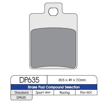 Dp Brakes Standard Sintered Metal Brake Pads