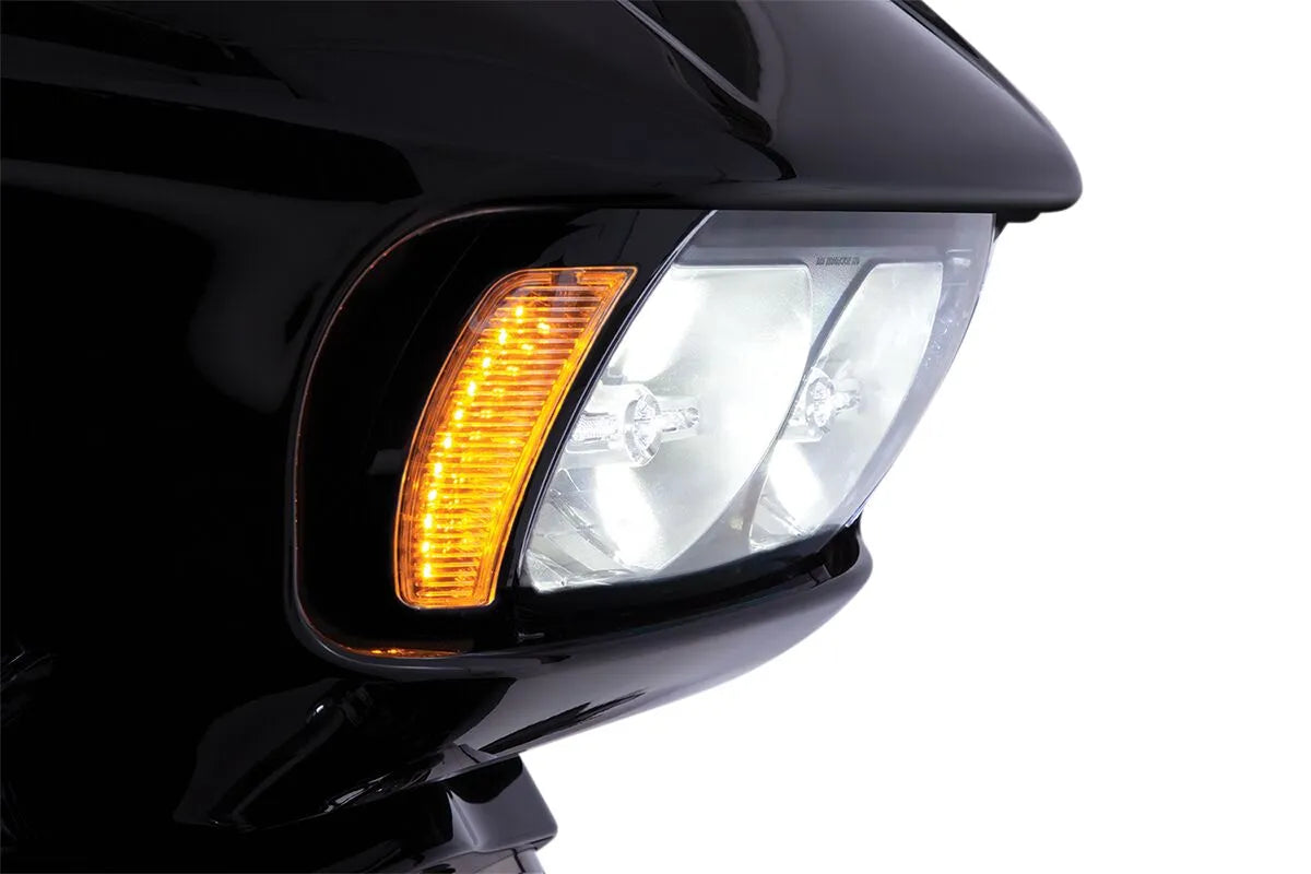Ciro Fang® Headlight Bezels - White/amber Led