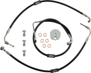 La Choppers Black Braided Brake Line Kit For Ape Hangers