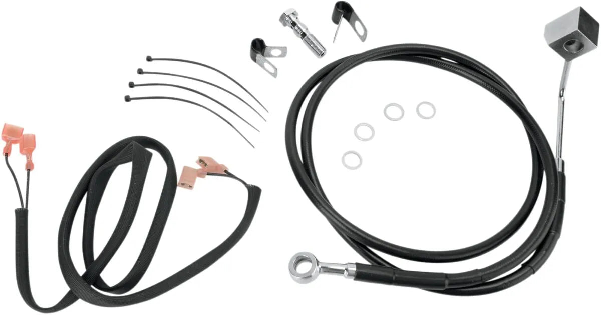 Drag Specialties Stainless Steel Brake Line Kit Rear