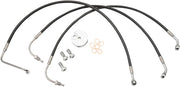 La Choppers Black Braided Brake Line Kit For Front