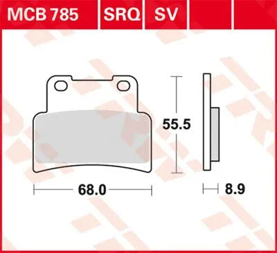 Trw Sv Series Sintered Brake Pads - Front
