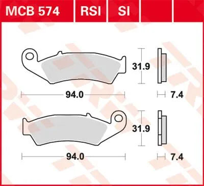 Trw Si Series Sintered Off-road Brake Pads Set