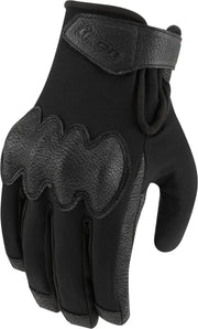 Icon Pdx3 Waterproof Motorcycle Riding Gloves - Black