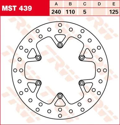 Trw Round Fixed Brake Rotor 220-250mm