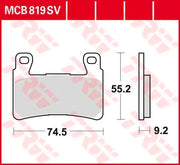 Trw Sv Series Sintered Brake Pads (Front)