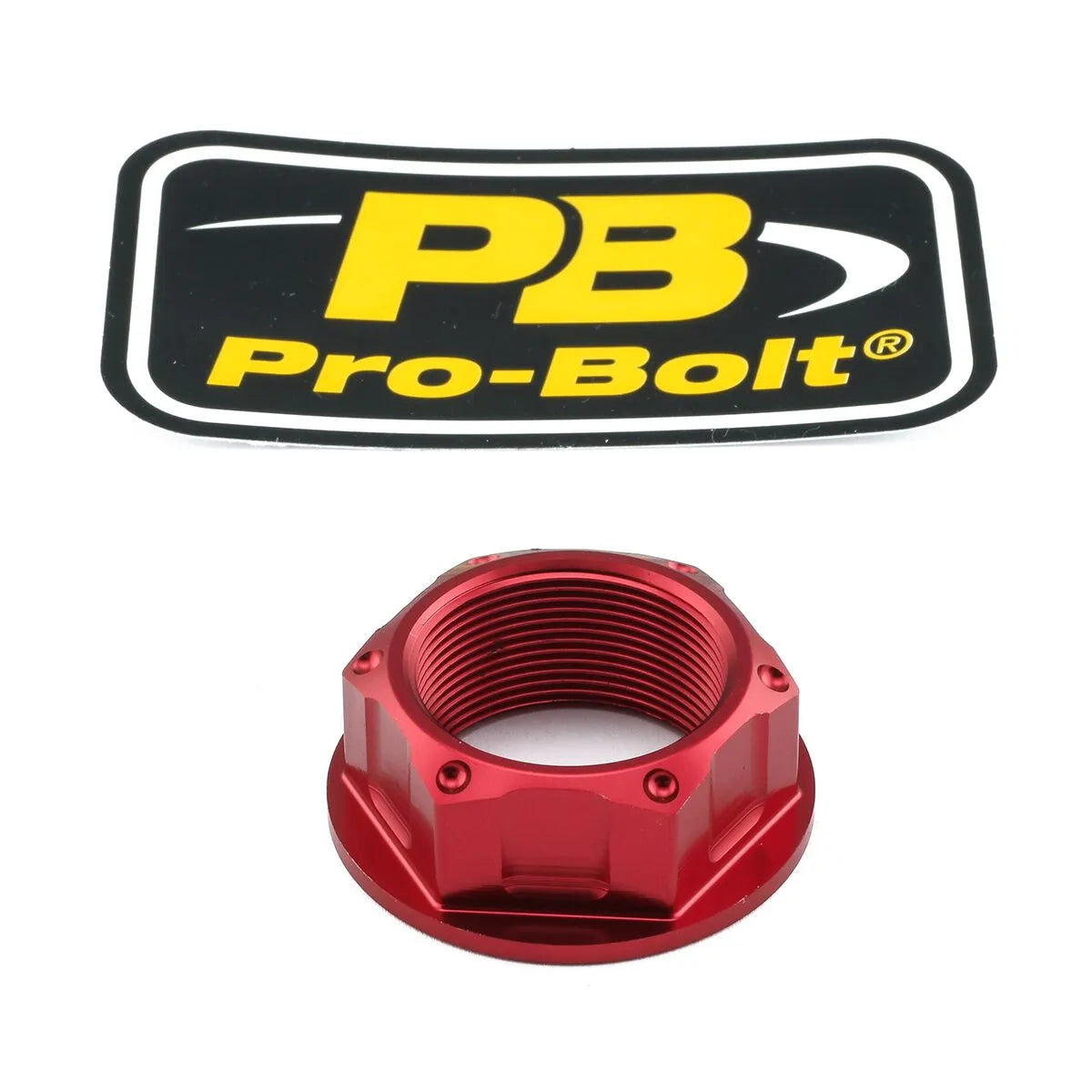 Pro Bolt Aluminium Top Yoke Nut - Red
