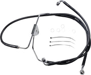 Drag Specialties Extended Black Vinyl Brake Line Kit