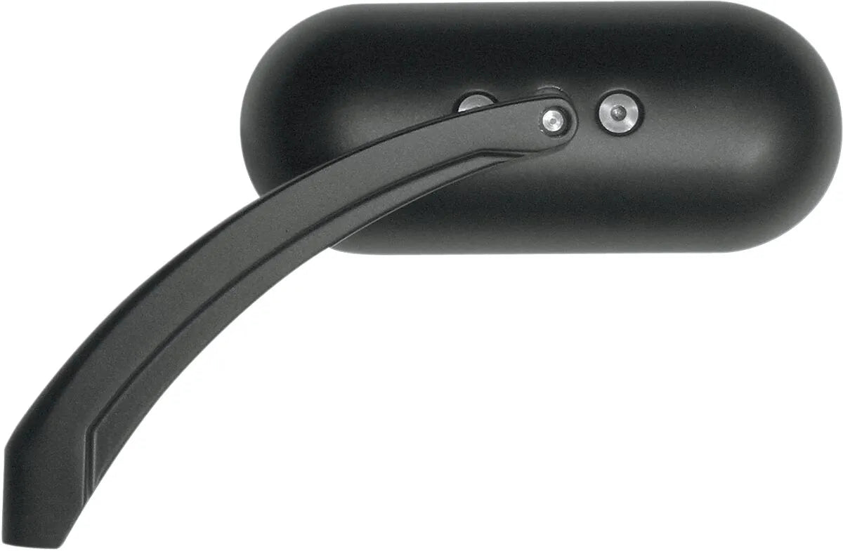 Drag Specialties Oval Mirror - Matte Black, 5"