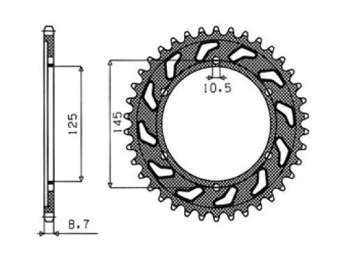 Sunstar Sprockets Steel Rear Sprocket 530-39t
