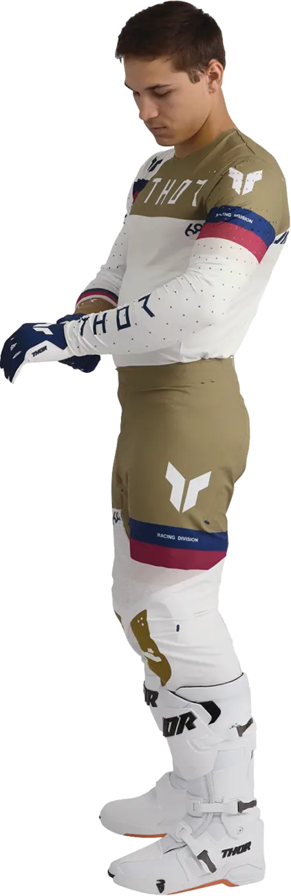 Thor Sportmode League Jersey - White/Tan/Maroon/Navy