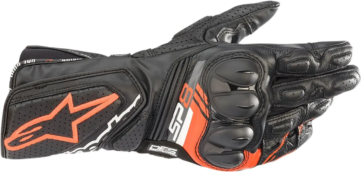 Alpinestars Sp-8 V3 Gloves Sport Riding For Men - Black/Fluorescent Red