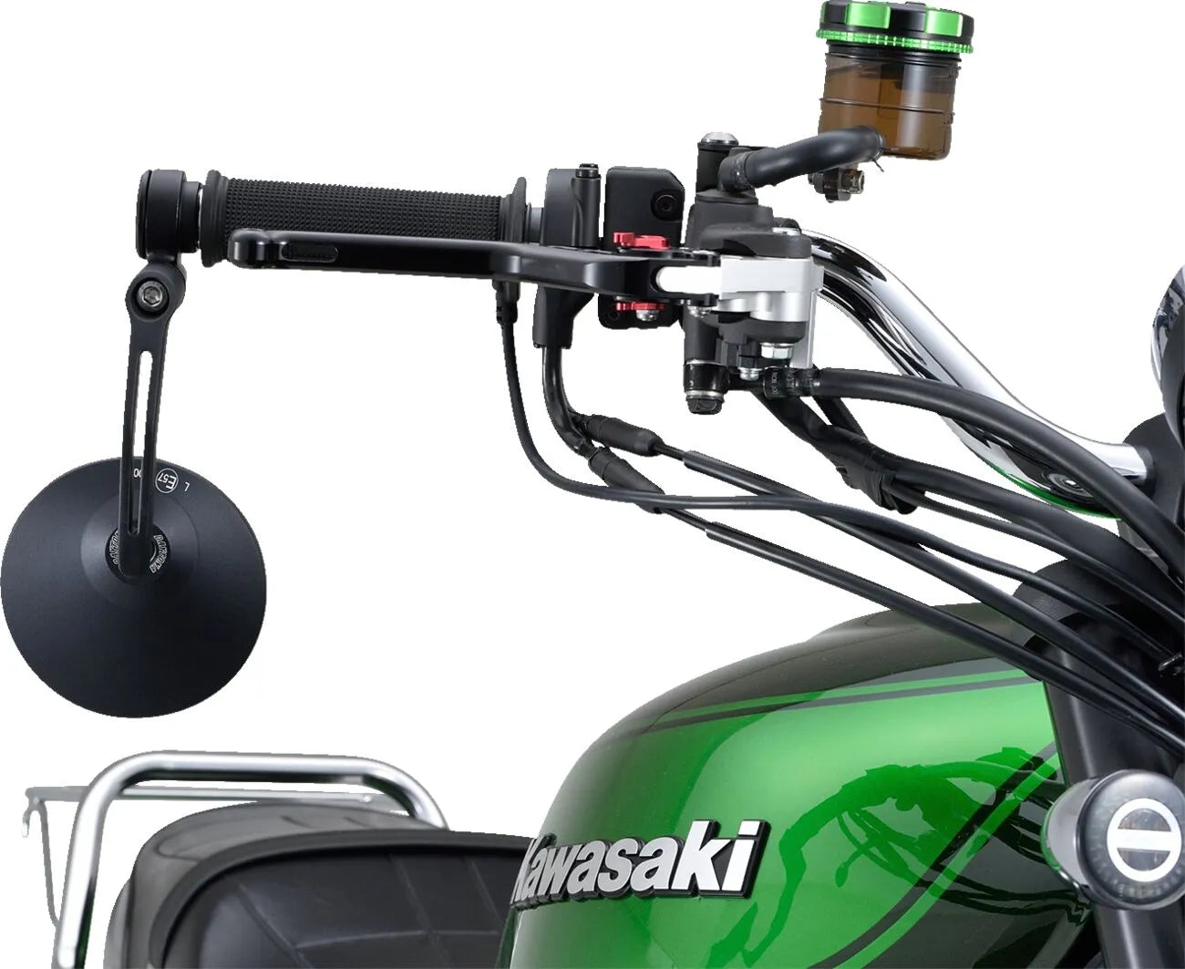 Daytona Aluminum Bar End Mirror - Black