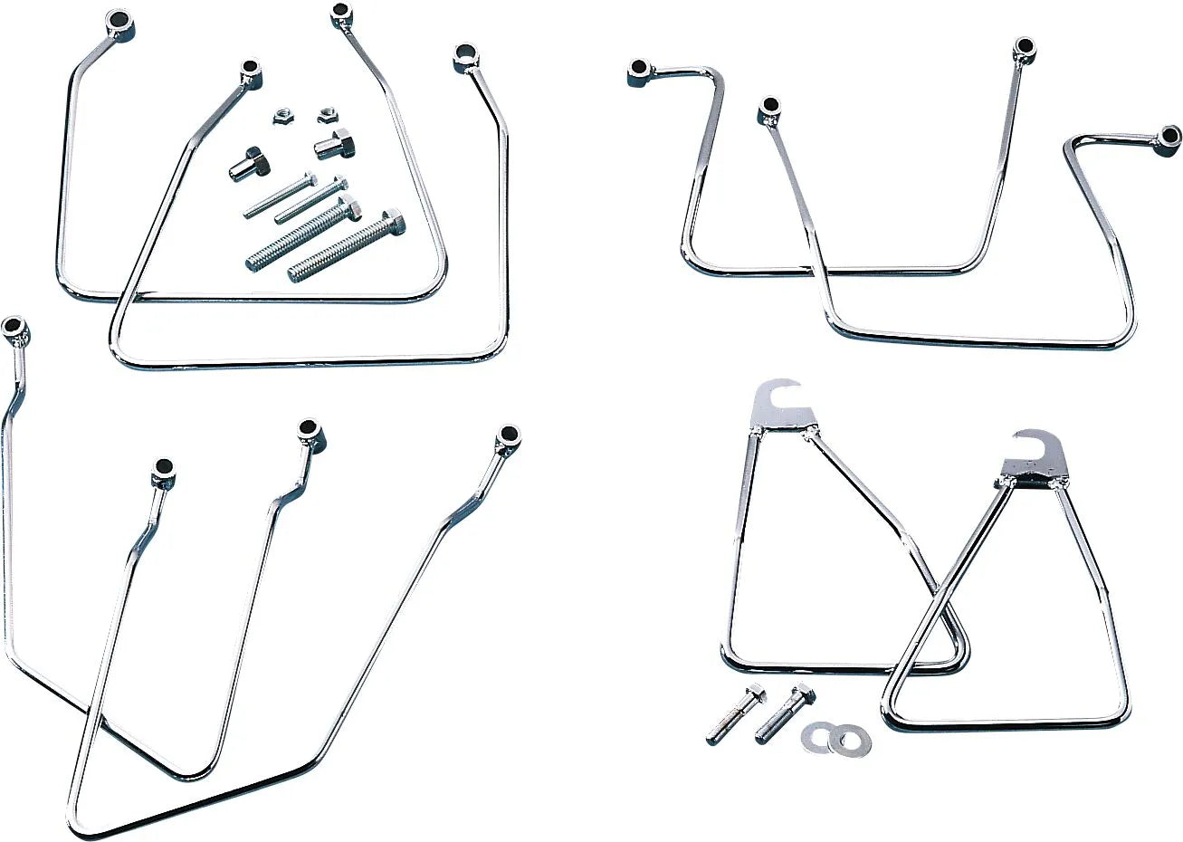 Drag Specialties Chrome Saddlebag Support Brackets