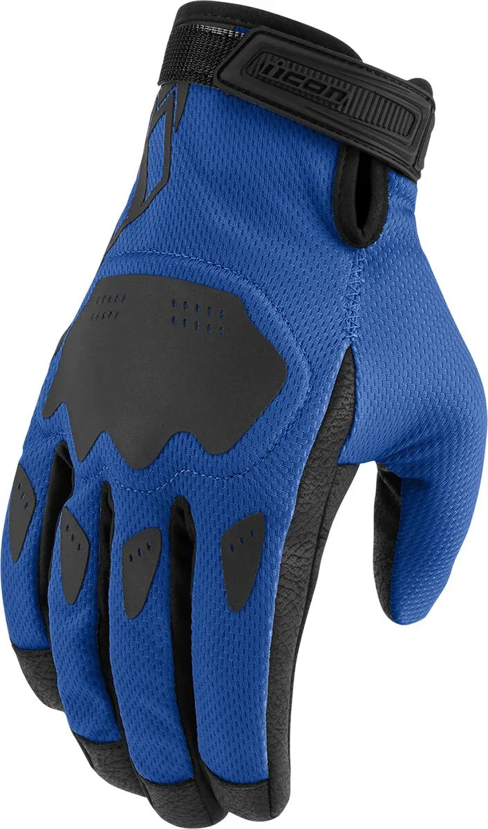 Icon Hooligan Ce Gloves For Sport Riding - Black/Blue