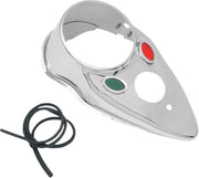 Drag Specialties Cat Eye Dash Cover - Chrome