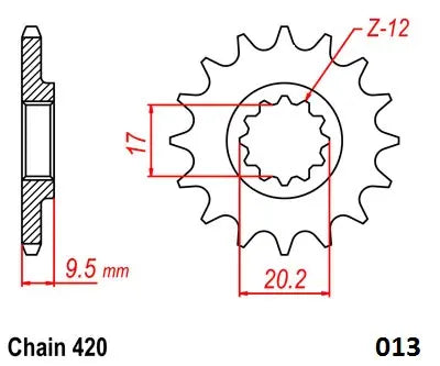Moto-master Steel Ultralight Front Sprocket