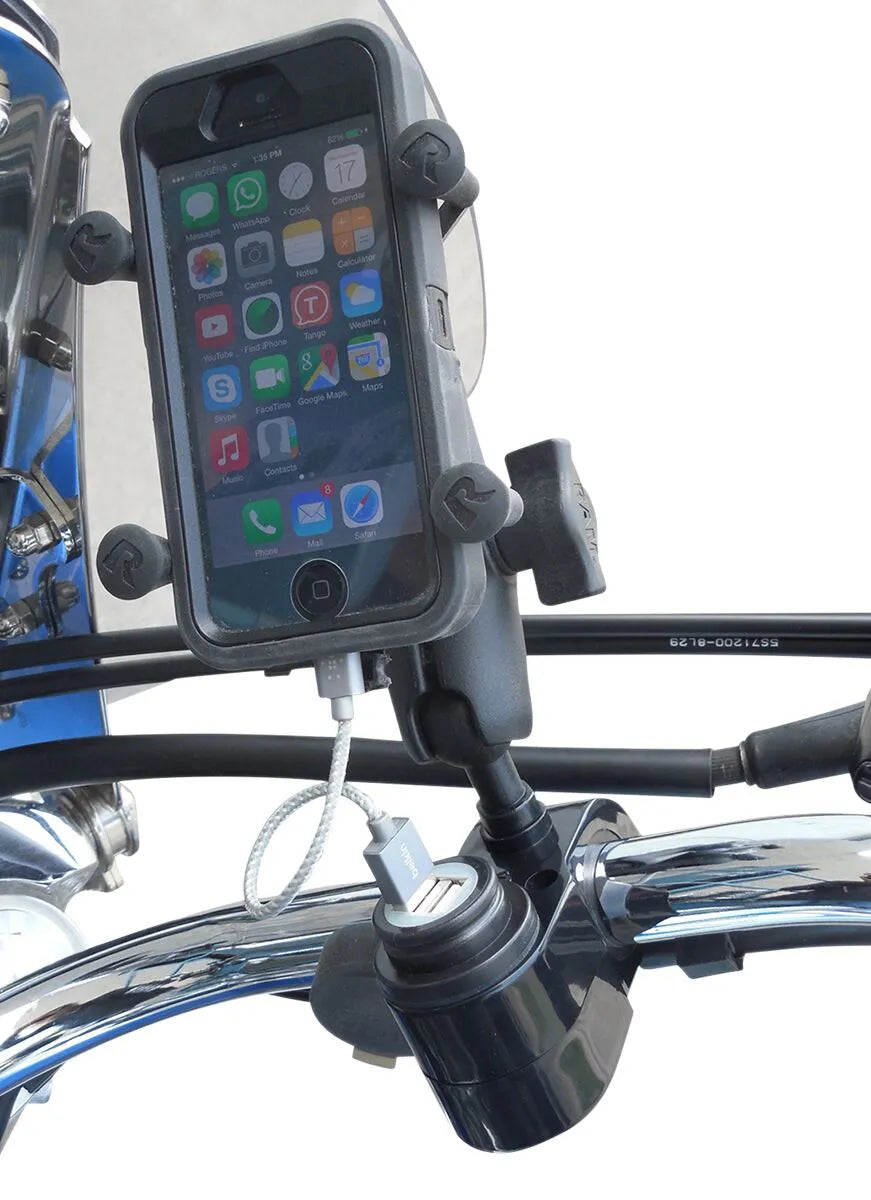 Gears Canada Dual Usb Charger With 1" Ball Mount