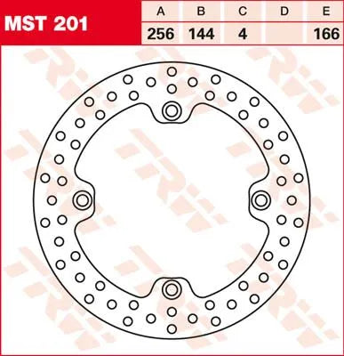 Trw Round Fixed Brake Rotor 250-299mm