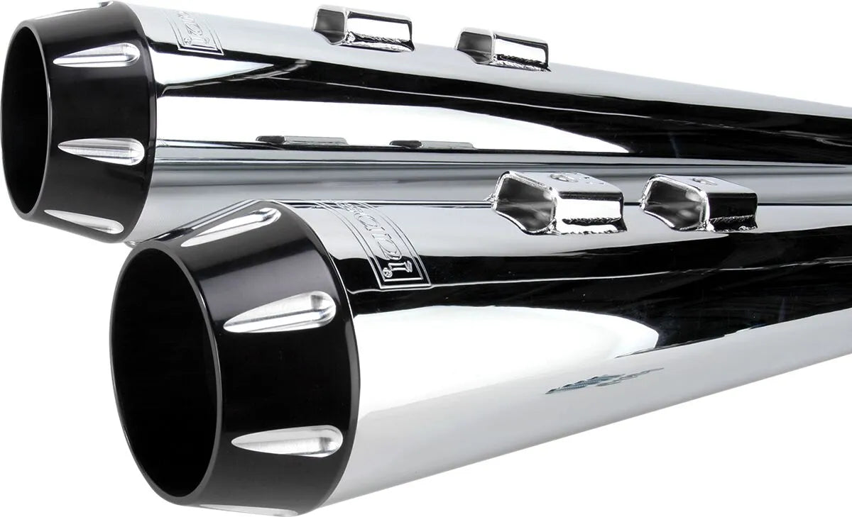 Bassani Xhaust Megaphone Slip-on Mufflers - Chrome