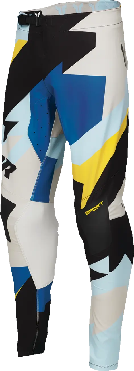 Thor Youth Sportmode Brave Pants - Yellow, Gray, Blue, Black