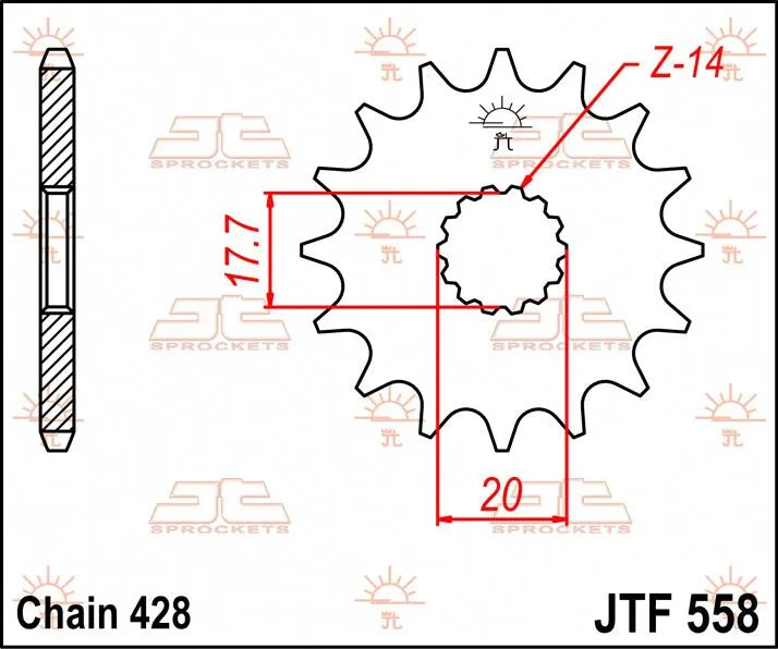 Jt Sprockets Front Sprocket - 16 Tooth