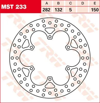 Trw Round Fixed Brake Rotor 250-299mm