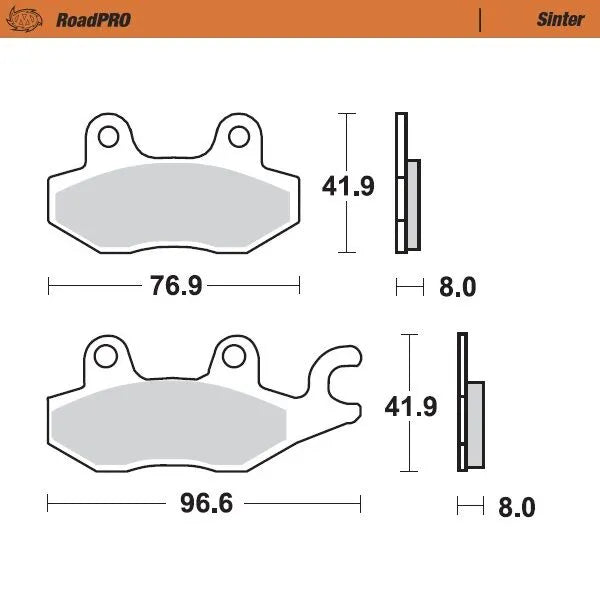 Moto-master Roadpro Sinter Scooter Brake Pads