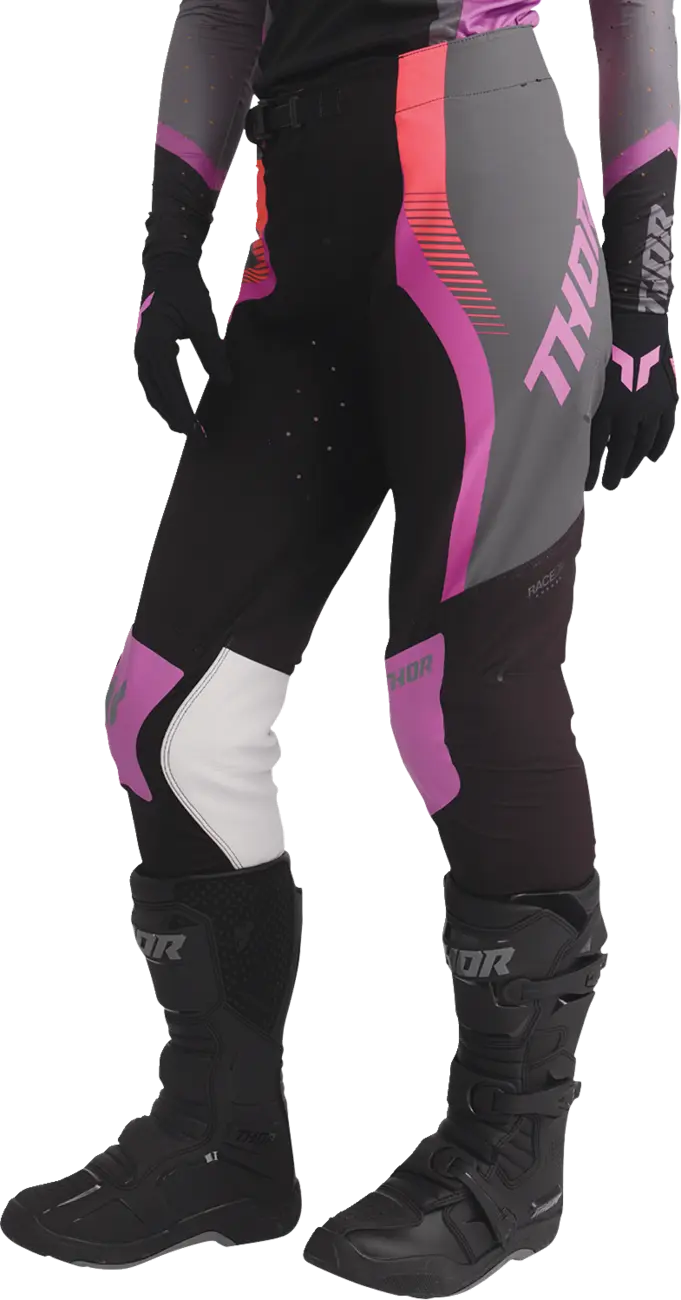 Thor Women's Sportmode Velocity Pants - Sort/Mørkegrå/Pink/Lilla