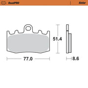 Moto-master Roadpro Sinter Brake Pad Front