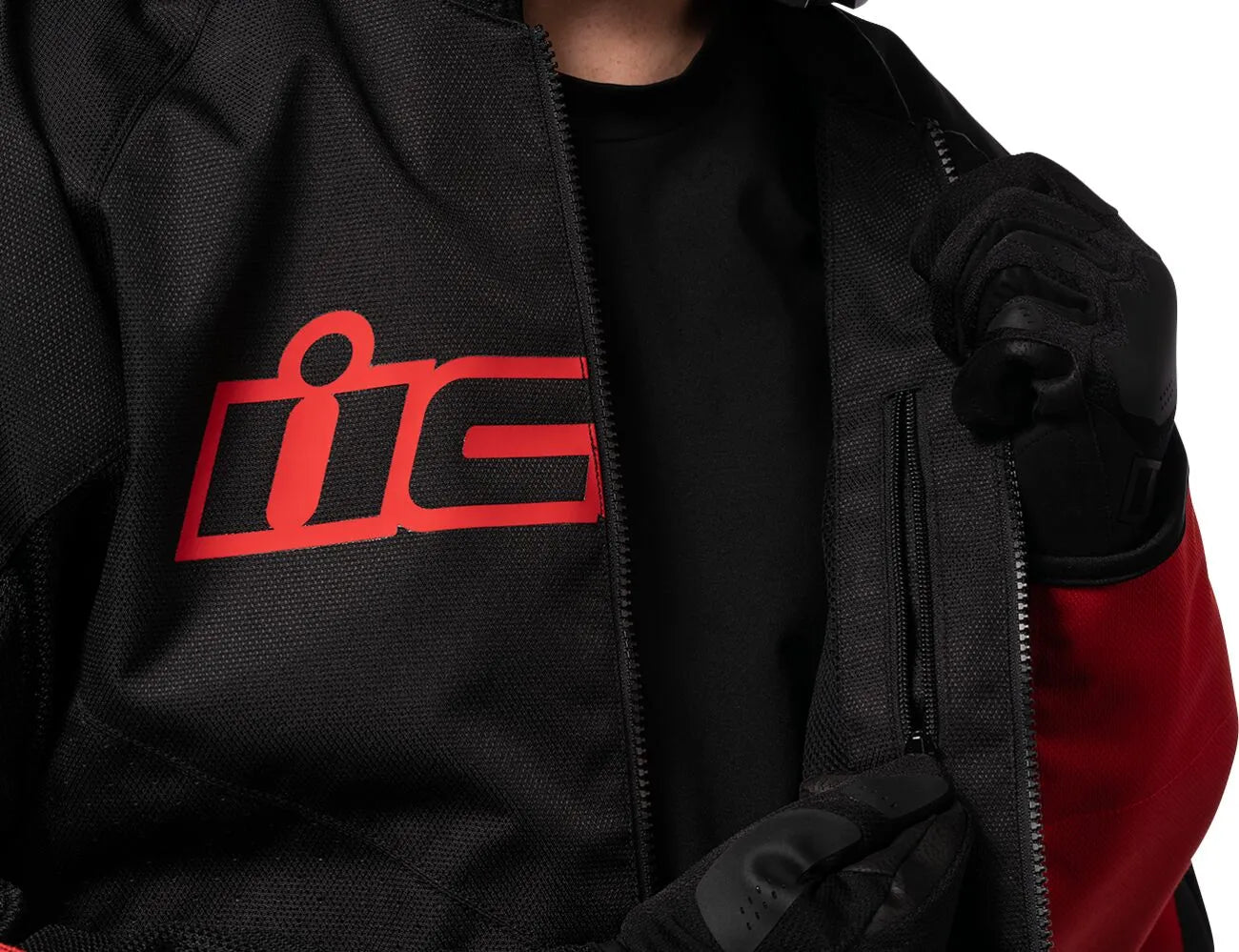 Icon Hooligan™ Jacket Foreet Sport Riding - Black/Red