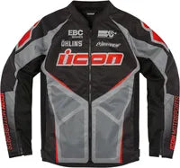 Icon Hooligan Ultrabolt Jacket - Black/Gray/Red