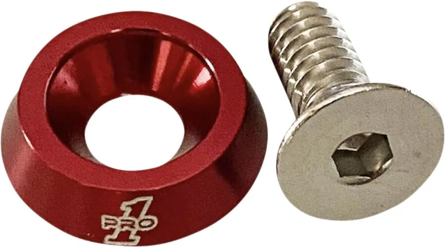 Pro-one Perf. Mfg. Seat Bolt - Chrome, Red Anodized