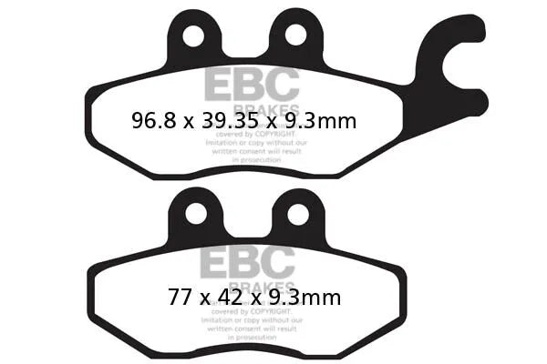 Ebc Sfa-hh Sintered Brake Pads For Scooters