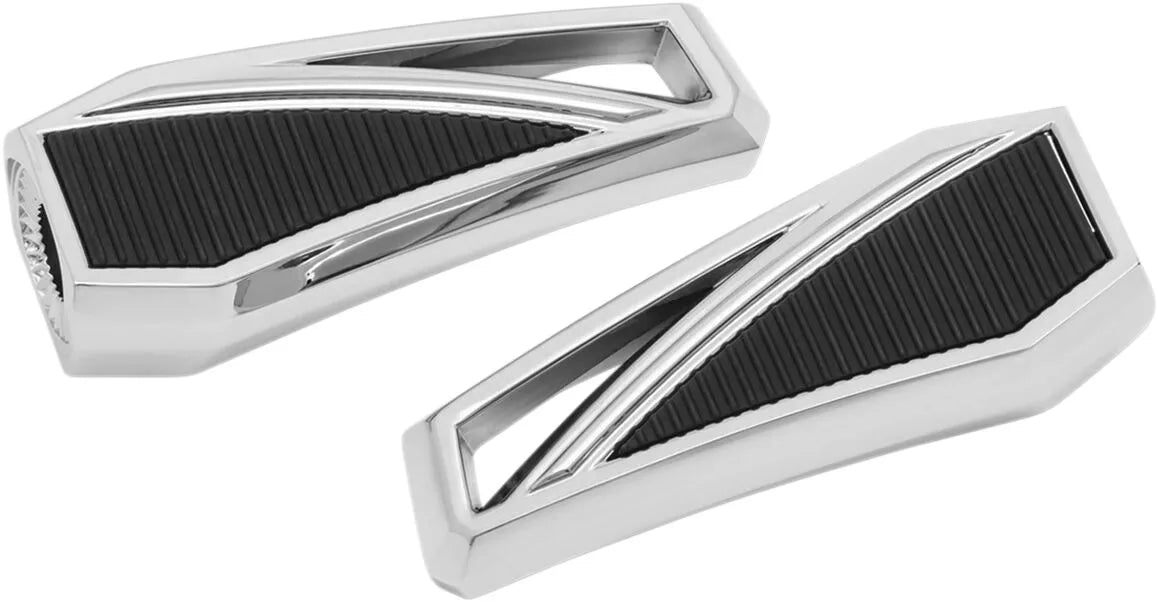 Kuryakyn Phantom Foot Pegs - Chrome & Black