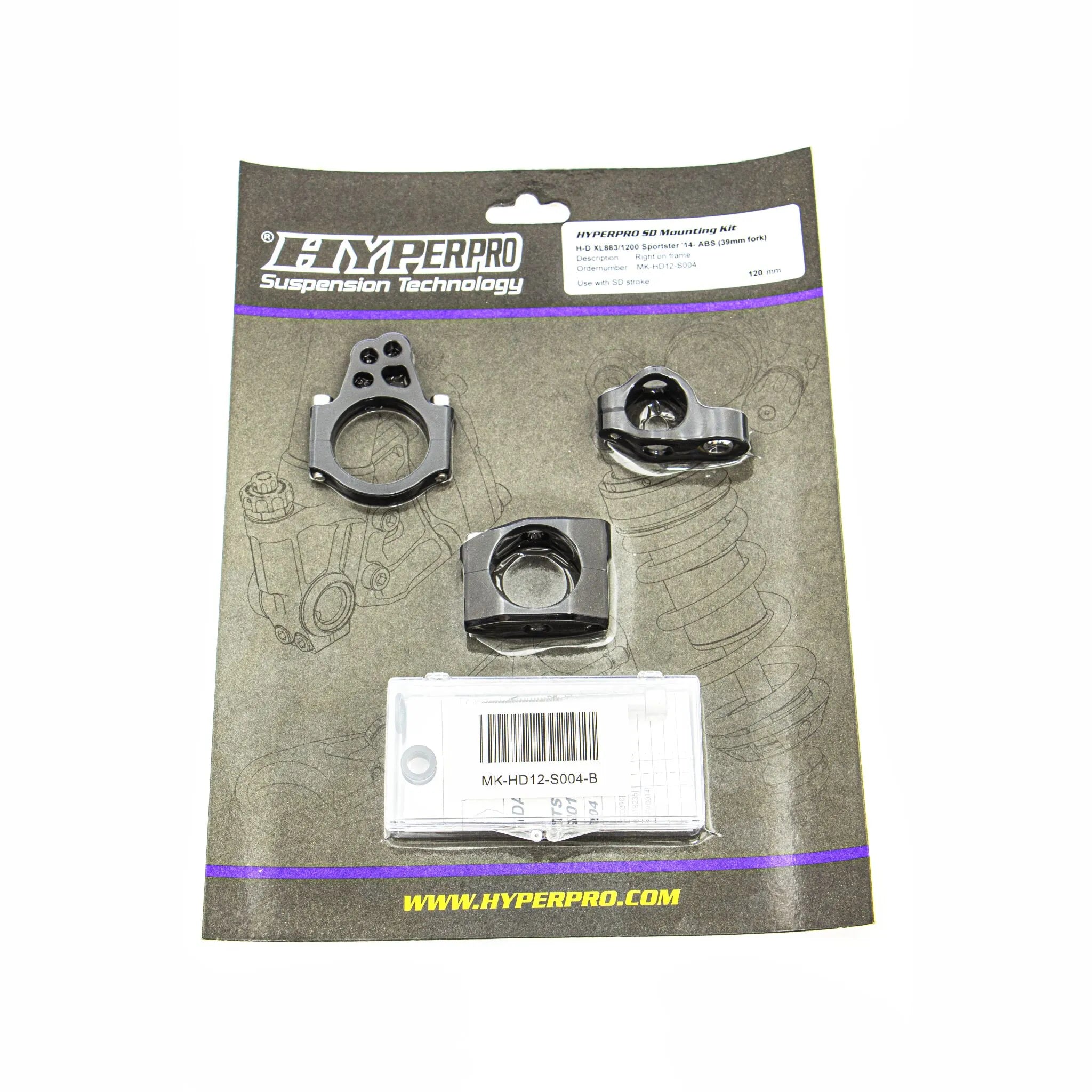 Hyperpro Steering Damper Mounting Kit Black