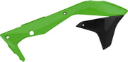 Polisport Radiator Covers For Kawasaki - Green/black