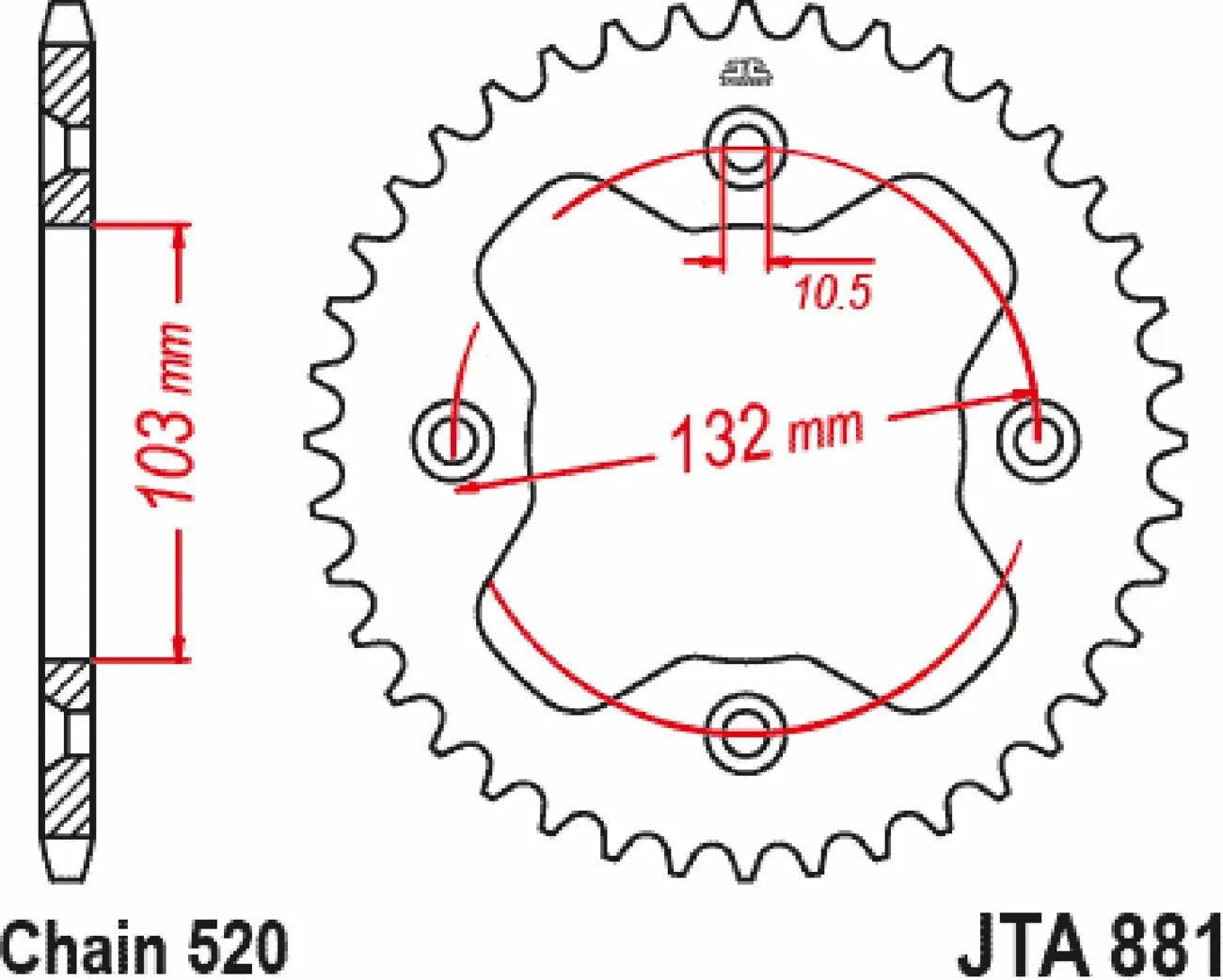 Jt Sprockets Racelite Aluminum Rear Sprocket