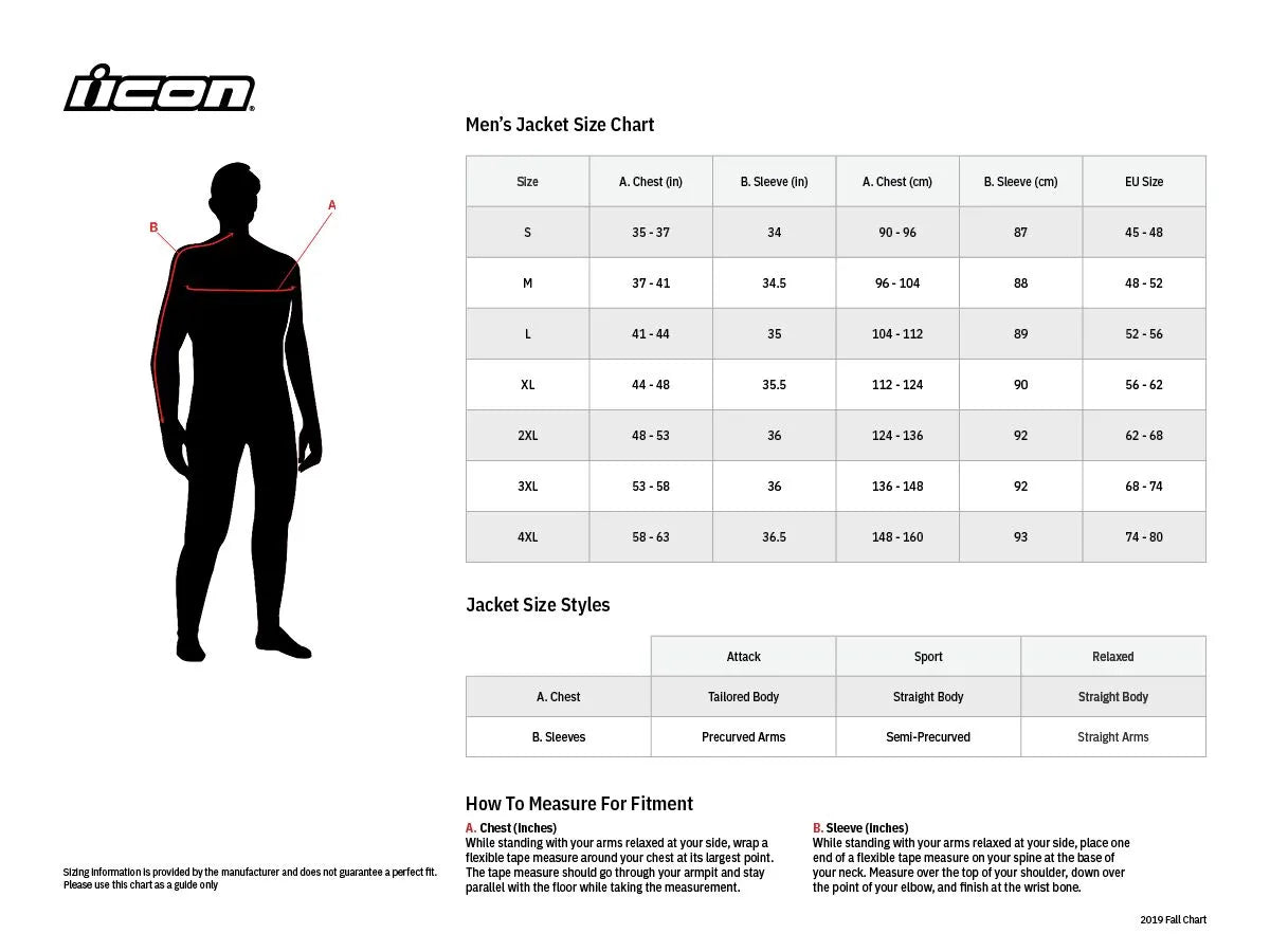 Icon Overlord3 Jacket Sport Performance For Men - Black