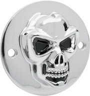 Drag Specialties 3-d Skull Points Cover - Chrome