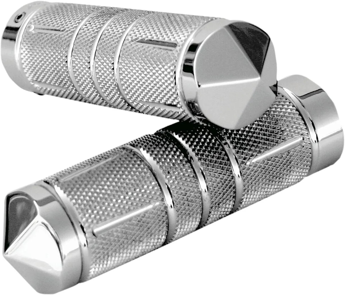 Accutronix Knurled Diamond Grips - Chrome