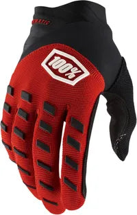 100% Youth Airmatic Gloves For Motocross - Black/Red