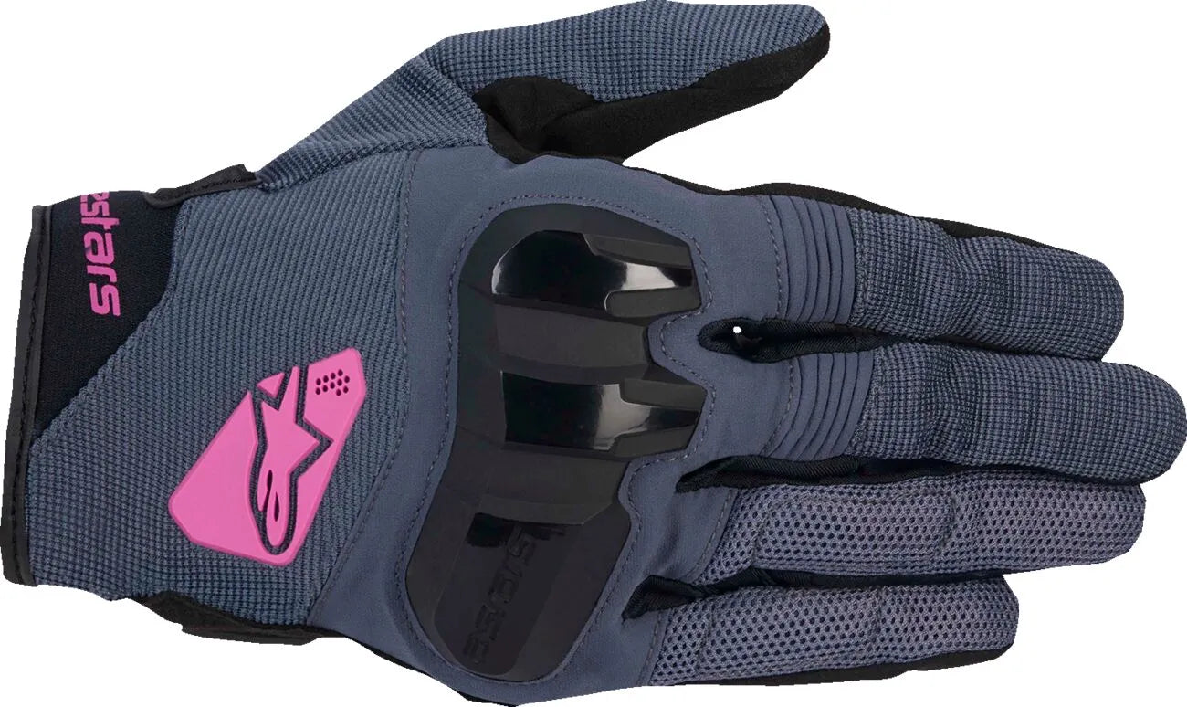 Alpinestars Women's Chrome Gloves - Blue/Purple/Asphalt Black