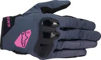 Alpinestars Women's Chrome Gloves - Blue/Purple/Asphalt Black