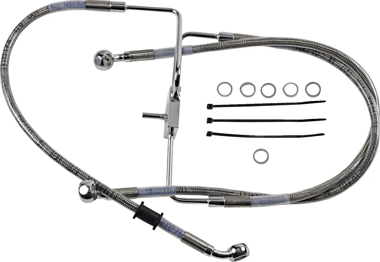 Drag Specialties Extended Brake Line For Front Mounting