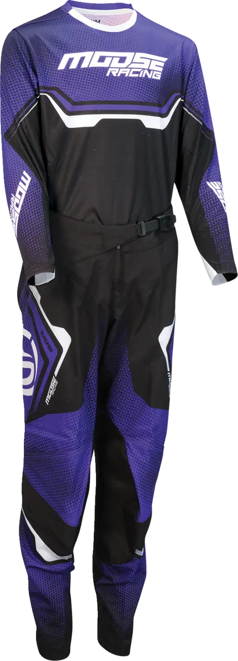 Moose Offroad Youth Qualifier Pants - Black/Purple/White