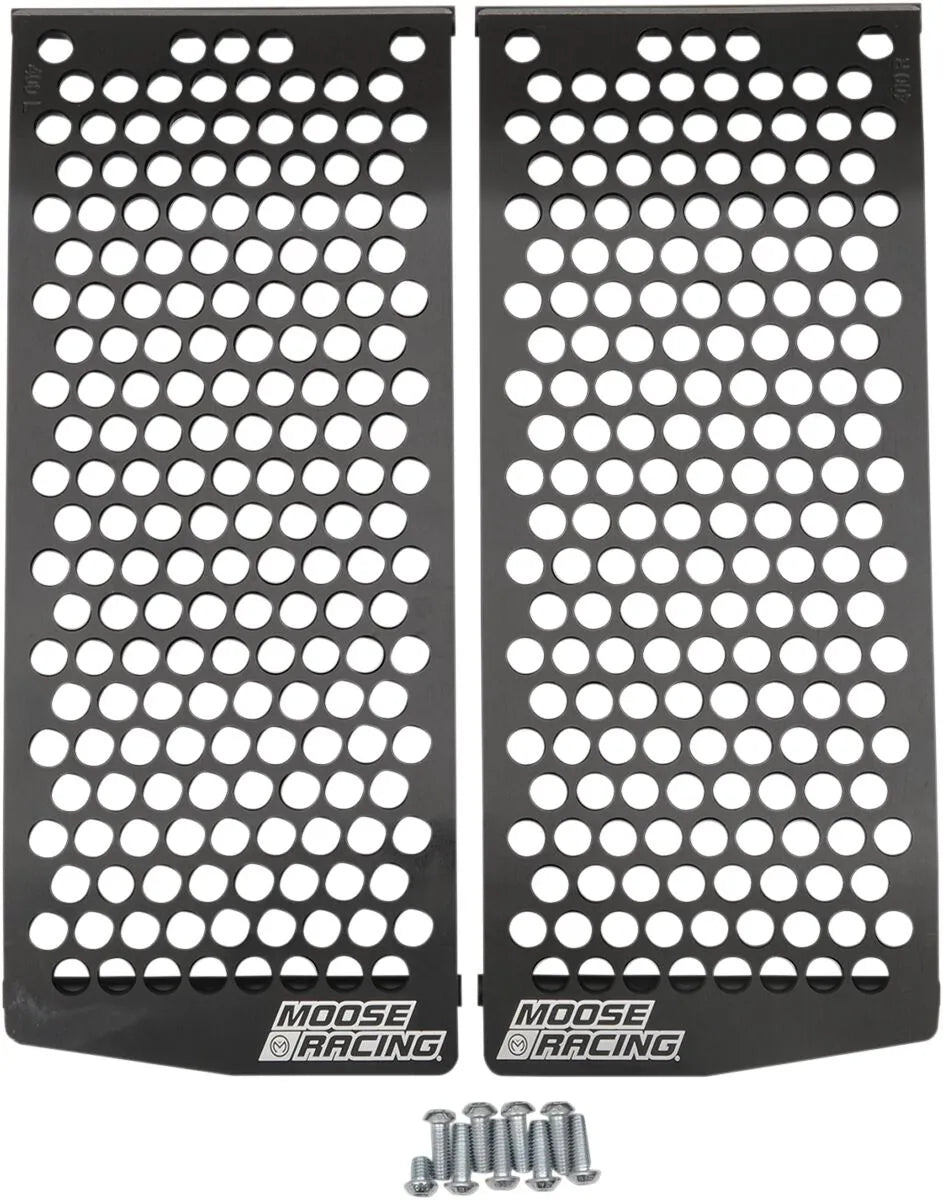 Moose Offroad Radiator Guards Aluminum Black