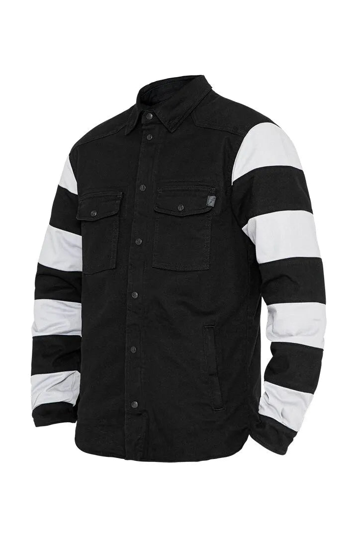 John Doe Prison Motoshirt Jacket - Black/White