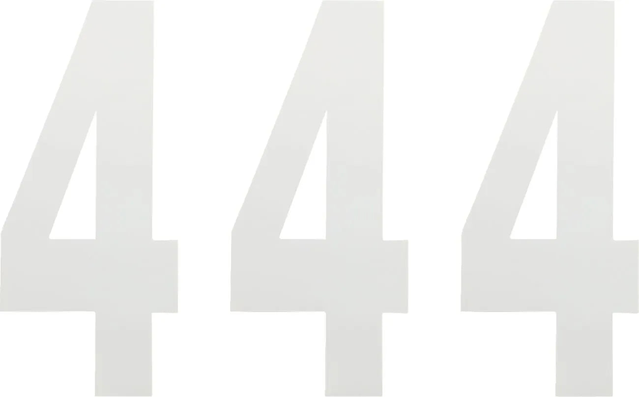 Factory Effex White Number 4 Plate Graphic 3-pack